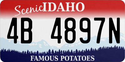 ID license plate 4B4897N