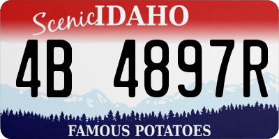 ID license plate 4B4897R