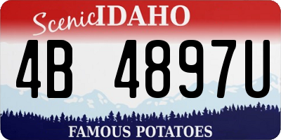 ID license plate 4B4897U