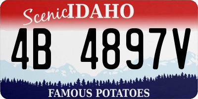 ID license plate 4B4897V