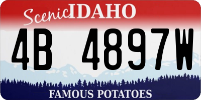 ID license plate 4B4897W