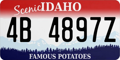 ID license plate 4B4897Z