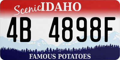 ID license plate 4B4898F