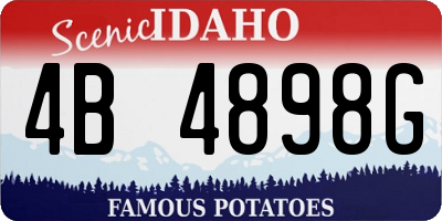 ID license plate 4B4898G