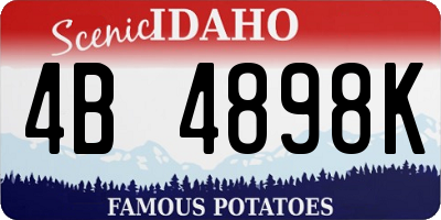 ID license plate 4B4898K