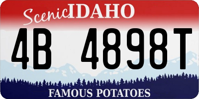 ID license plate 4B4898T
