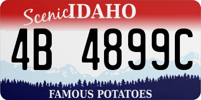 ID license plate 4B4899C