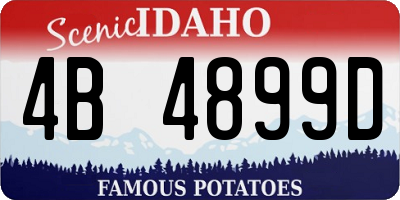 ID license plate 4B4899D