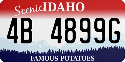 ID license plate 4B4899G