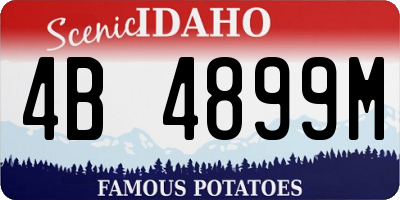 ID license plate 4B4899M