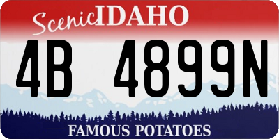 ID license plate 4B4899N