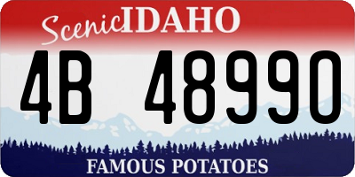 ID license plate 4B4899O