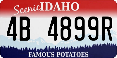 ID license plate 4B4899R