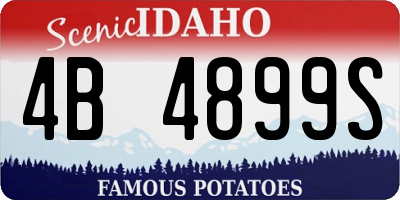 ID license plate 4B4899S