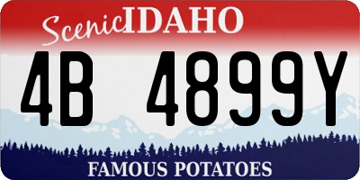ID license plate 4B4899Y
