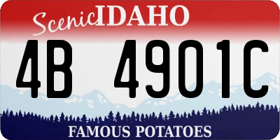ID license plate 4B4901C