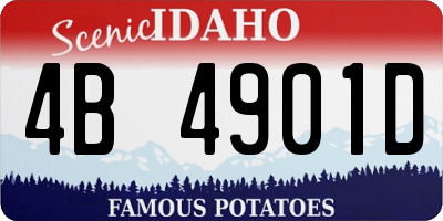 ID license plate 4B4901D