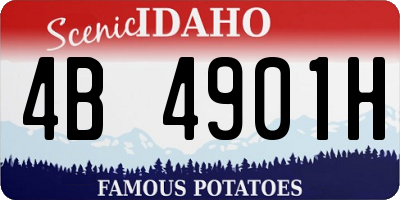 ID license plate 4B4901H