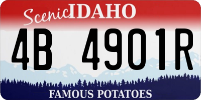 ID license plate 4B4901R