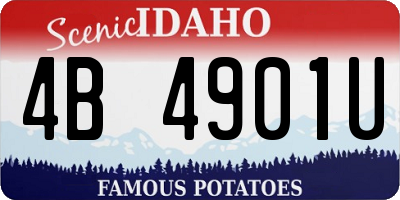 ID license plate 4B4901U