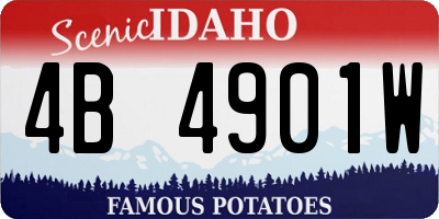ID license plate 4B4901W