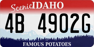 ID license plate 4B4902G