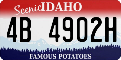 ID license plate 4B4902H