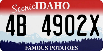 ID license plate 4B4902X