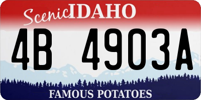 ID license plate 4B4903A