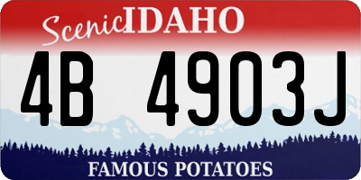 ID license plate 4B4903J