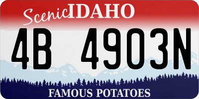 ID license plate 4B4903N