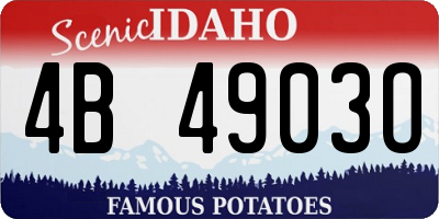 ID license plate 4B4903O