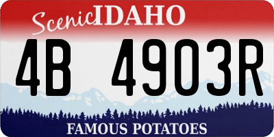 ID license plate 4B4903R