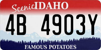 ID license plate 4B4903Y