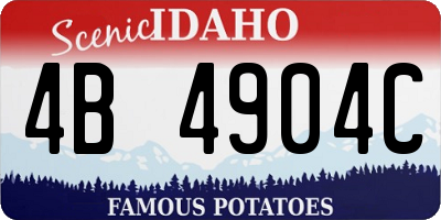 ID license plate 4B4904C