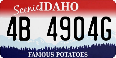ID license plate 4B4904G