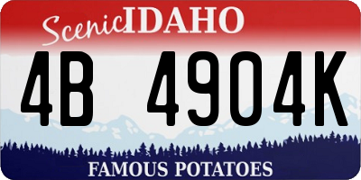 ID license plate 4B4904K