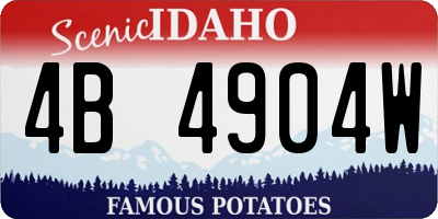ID license plate 4B4904W