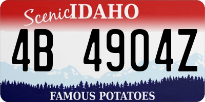 ID license plate 4B4904Z