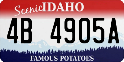 ID license plate 4B4905A