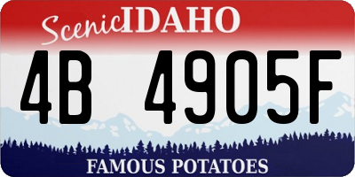ID license plate 4B4905F