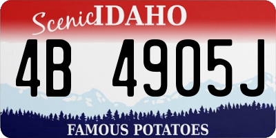 ID license plate 4B4905J