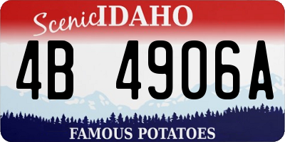 ID license plate 4B4906A