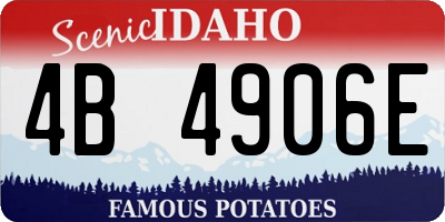 ID license plate 4B4906E