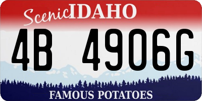 ID license plate 4B4906G