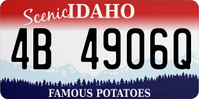ID license plate 4B4906Q