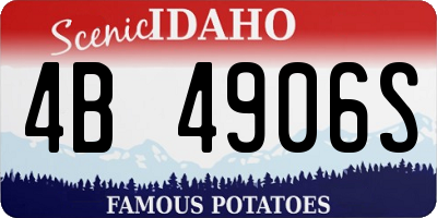 ID license plate 4B4906S