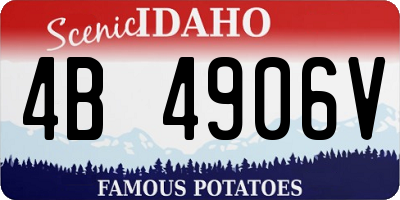 ID license plate 4B4906V