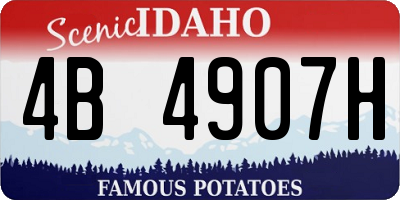 ID license plate 4B4907H