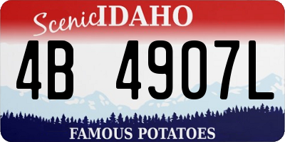 ID license plate 4B4907L